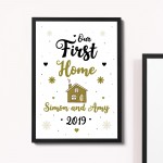 First Home Gift Personalised Frame Print House Warming Gifts