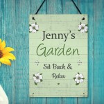 Backyard Garden Hanging Plaque Personalised Summer House Sign