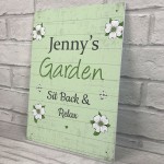 Backyard Garden Hanging Plaque Personalised Summer House Sign