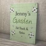 Backyard Garden Hanging Plaque Personalised Summer House Sign