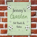 Backyard Garden Hanging Plaque Personalised Summer House Sign