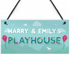 Personalised Any Name Playhouse Sign Childrens Playroom Bedroom 