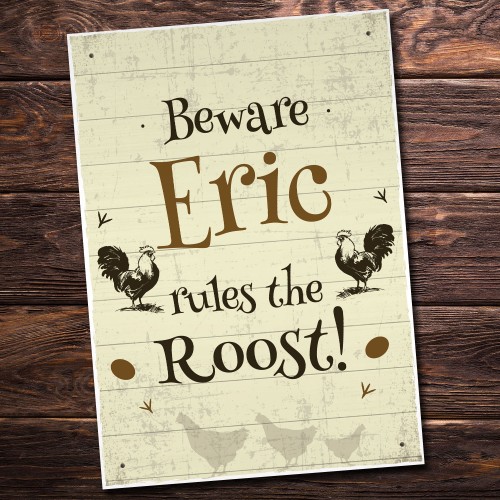 Chicken Coop Sign Personalised Outdoor Garden Plaque Wall Sign