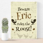 Chicken Coop Sign Personalised Outdoor Garden Plaque Wall Sign