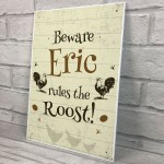 Chicken Coop Sign Personalised Outdoor Garden Plaque Wall Sign