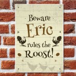 Chicken Coop Sign Personalised Outdoor Garden Plaque Wall Sign