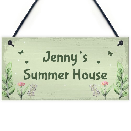 Personalised Summer House Plaque Garden Shed Sign Garden Decor