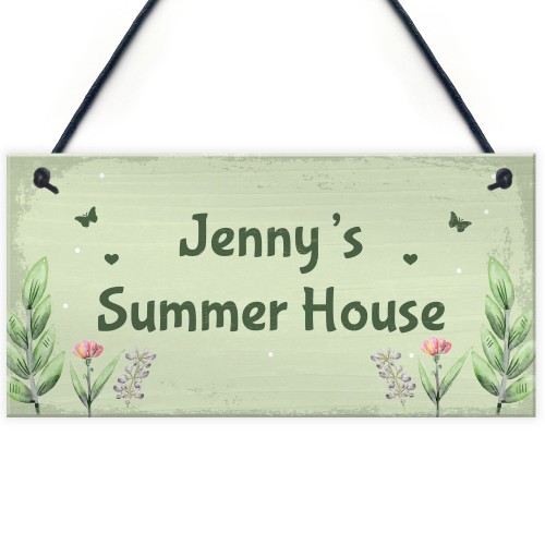 Personalised Summer House Plaque Garden Shed Sign Garden Decor