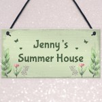 Personalised Summer House Plaque Garden Shed Sign Garden Decor