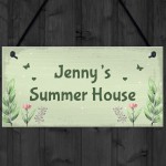 Personalised Summer House Plaque Garden Shed Sign Garden Decor