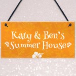 Summer House Sign Personalised Garden Sign Garden Shed Hanging 