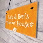 Summer House Sign Personalised Garden Sign Garden Shed Hanging 