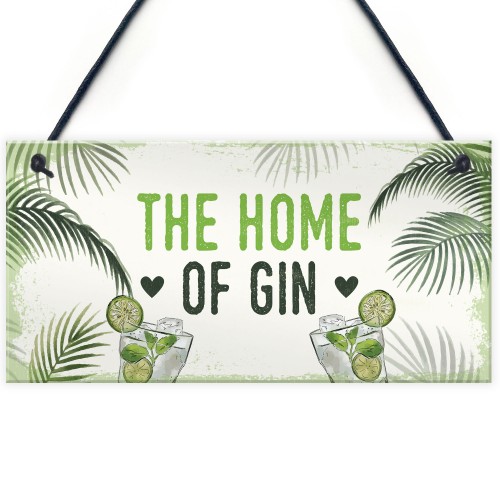 Gin Sign Funny Gin Gift Home Bar Sign For Garden Summer House
