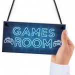 Gamer Gift Gaming Sign Man Cave Boys Bedroom Decor Boys Bedroom