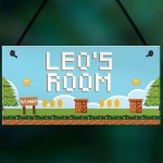 Gaming Sign Personalised Boys Bedroom Sign Wall Decor Retro Gift