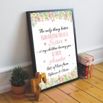 Personalised Auntie Sister Poem Print Birthday Xmas Gift