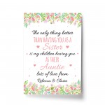Personalised Auntie Gift Print Birthday Xmas Gift For Auntie