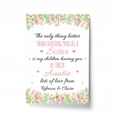 Personalised Auntie Gift Print Birthday Xmas Gift For Auntie