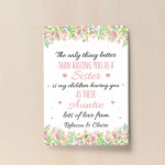 Personalised Auntie Gift Print Birthday Xmas Gift For Auntie