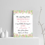 Personalised Auntie Gift Print Birthday Xmas Gift For Auntie