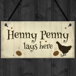 Novelty Chicken Sign Funny Chicken Coop Hen House Wall Gate Sign