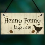 Novelty Chicken Sign Funny Chicken Coop Hen House Wall Gate Sign