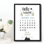 Newborn Baby Gift Baby Boy Girl Christening Gift Nursery Print