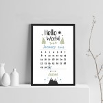 Newborn Baby Gift Baby Boy Girl Christening Gift Nursery Print
