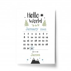 Newborn Baby Gift Baby Boy Girl Christening Gift Nursery Print 