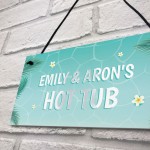 Personalised Hot Tub Sign And Plaque Garden Shed Wall Sign Decor