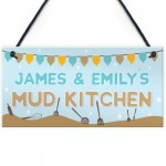 Personalised Mud Kitchen Sign Garden Outdoor Hanging Plaque