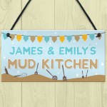Personalised Mud Kitchen Sign Garden Outdoor Hanging Plaque