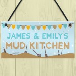 Personalised Mud Kitchen Sign Garden Outdoor Hanging Plaque