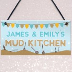 Personalised Mud Kitchen Sign Garden Outdoor Hanging Plaque