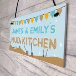 Personalised Mud Kitchen Sign Garden Outdoor Hanging Plaque