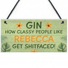 Personalised Gin Bar Sign Funny Gin Gift Bar Sign Alcohol Gift