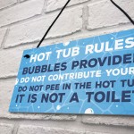 Hot Tub Rules Funny Signs And Plaques Garden Decor Garden Shed