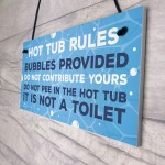 Hot Tub Rules Funny Signs And Plaques Garden Decor Garden Shed