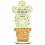 Personalised Teachers Thank You Flower Plaque Teaching Assistant