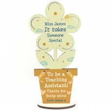 Personalised Teachers Thank You Flower Plaque Teaching Assistant