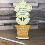 Personalised Teachers Thank You Flower Plaque Teaching Assistant