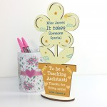 Personalised Teachers Thank You Flower Plaque Teaching Assistant