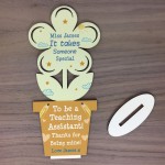 Personalised Teachers Thank You Flower Plaque Teaching Assistant