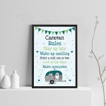Caravan Rules Sign Novelty Caravan Sign Framed Print Retirement