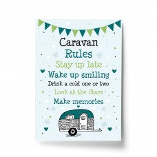 Caravan Rules Sign Novelty Caravan Sign Print Retirement Gift