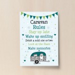 Caravan Rules Sign Novelty Caravan Sign Print Retirement Gift