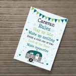 Caravan Rules Sign Novelty Caravan Sign Print Retirement Gift