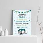 Caravan Rules Sign Novelty Caravan Sign Print Retirement Gift