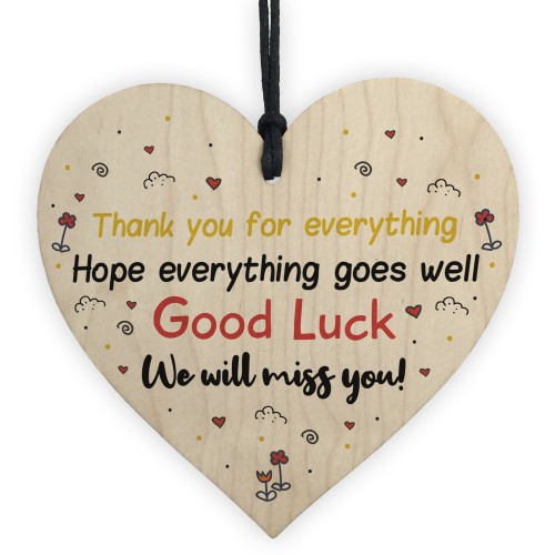 Wood Heart Gift For Colleague Friendship Gift Thank You Leaving