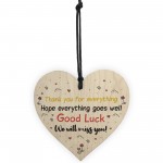 Wood Heart Gift For Colleague Friendship Gift Thank You Leaving